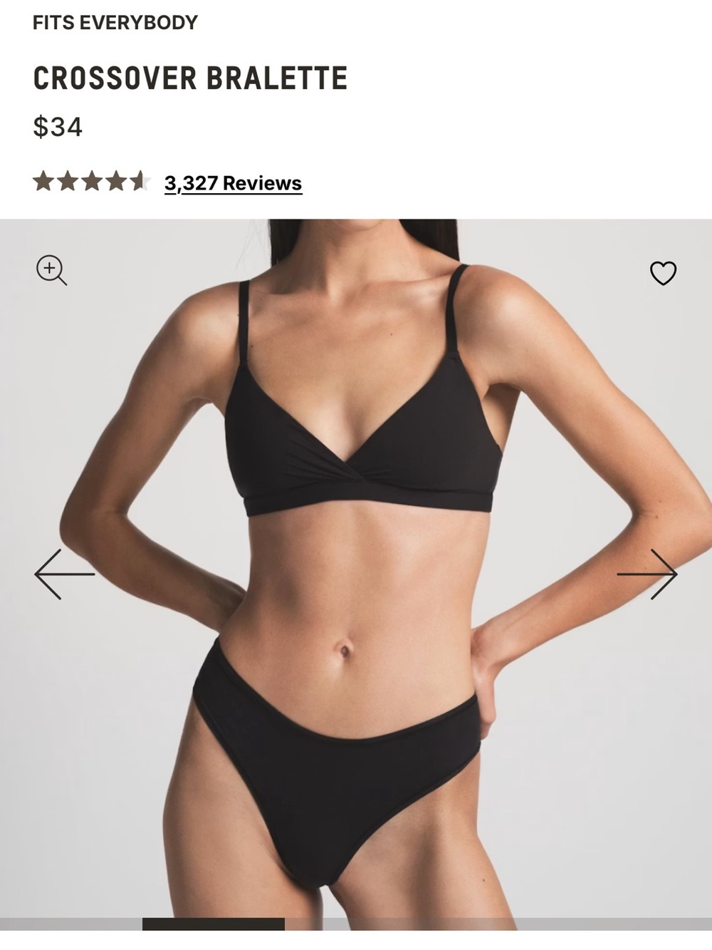SKIMS Black Bralette & Aritzia Bralette